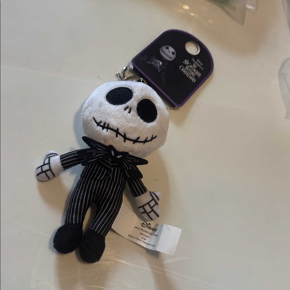 DISNEY Nightmare Before Christmas 6” Jack Plush Keychain NEW